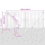 vidaXL Euro Plot Sivý Sada 2 Sivý Kov 25 x 1 m Trvácny Euro Plot – Obrázok 13