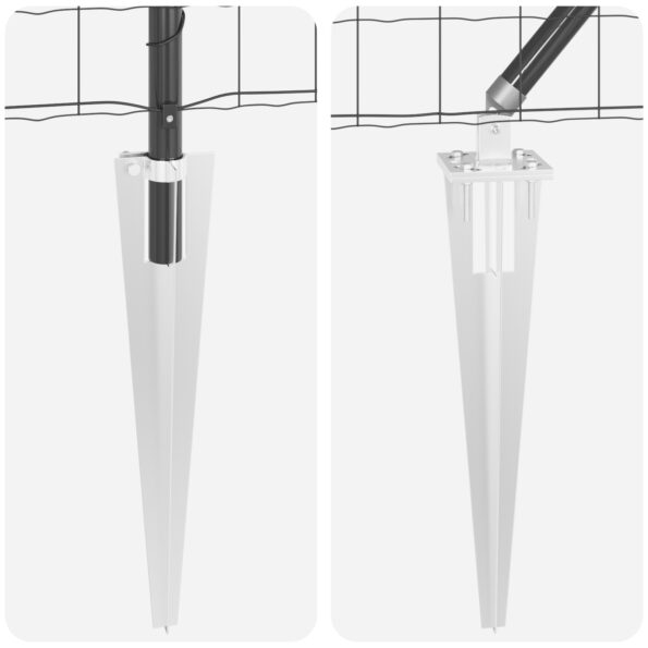 vidaXL Euro Plot Sivý Sada 2 Sivý Kov 25 x 1 m Trvácny Euro Plot – Obrázok 8