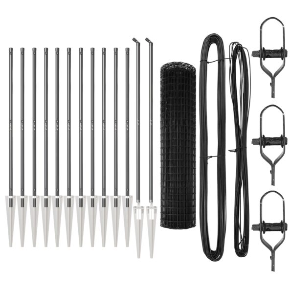 vidaXL Euro plot Sada 2 Sivá Práškovaná oceľ 25 x 1,2 m Odolný – Obrázok 4