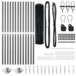 vidaXL Euro plot Sada 2 Sivá Práškovaná oceľ 25 x 1,2 m Odolný – Obrázok 5