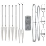 vidaXL Euro plot so 7 špicovými stĺpikmi 0.4x10 m pozinkovaná oceľ – Obrázok 5