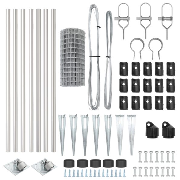 vidaXL Euro plot so 7 špicovými stĺpikmi 0.4x10 m pozinkovaná oceľ – Obrázok 6