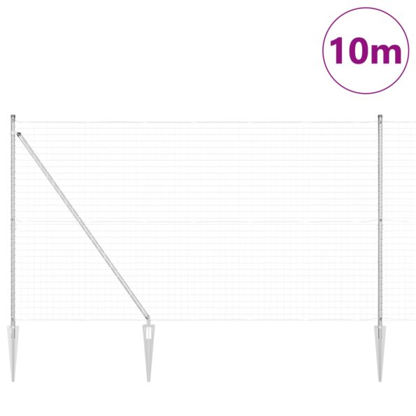 3350722_3.jpg vidaXL Euro Oplotenie so 7 špicatými nohami 1,5x10 m pozinkovaná oceľ – Obrázok 3