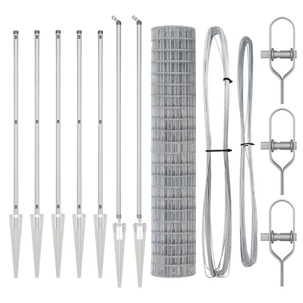 vidaXL Euro oplotenie s 7 hrotmi 1.5x10 m zinková oceľ – Obrázok 4