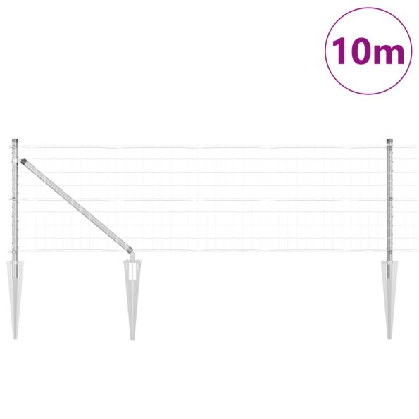 3350732_3.jpg VidaXL Euro oplotenie so 7 skvelými stĺpikmi 0.4x10 m pozinkovaná oceľ – Obrázok 3