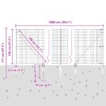 vidaXL Euro plot so 7 hrotmi 1,2x10 m pozinkovaná oceľ – Obrázok 13
