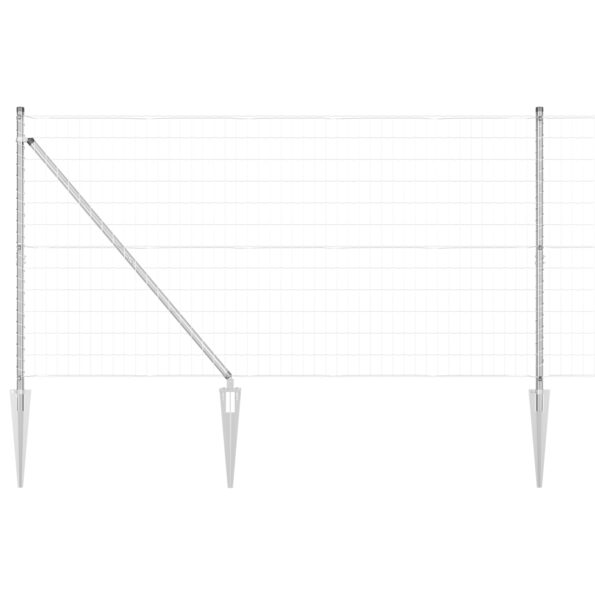 vidaXL Euro oplotenie so 7 hrotmi 1.4x10 m pozinkovaná oceľ – Obrázok 2