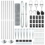 vidaXL Euro oplotenie so 7 hrotmi 1.4x10 m pozinkovaná oceľ – Obrázok 5