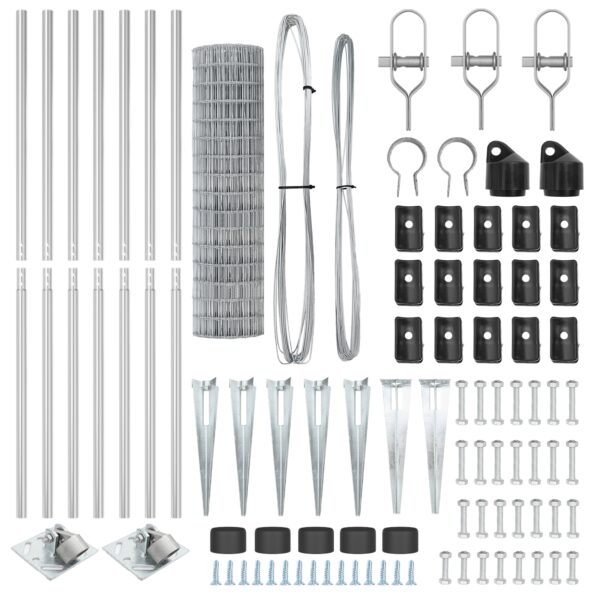 vidaXL Euro oplotenie so 7 hrotmi 1.4x10 m pozinkovaná oceľ – Obrázok 5