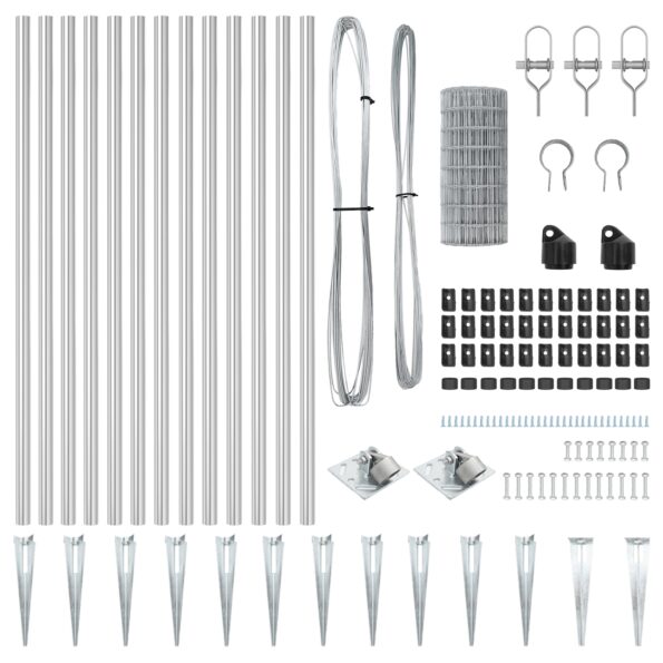 vidaXL Euro plot s 7 špičkovými stĺpikmi 0.6x10 m pozinkovaná oceľ – Obrázok 6