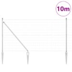 vidaXL Euro plot so 7 špičkovými stĺpikmi 1.2x10 m pozinkovaná oceľ – Obrázok 3