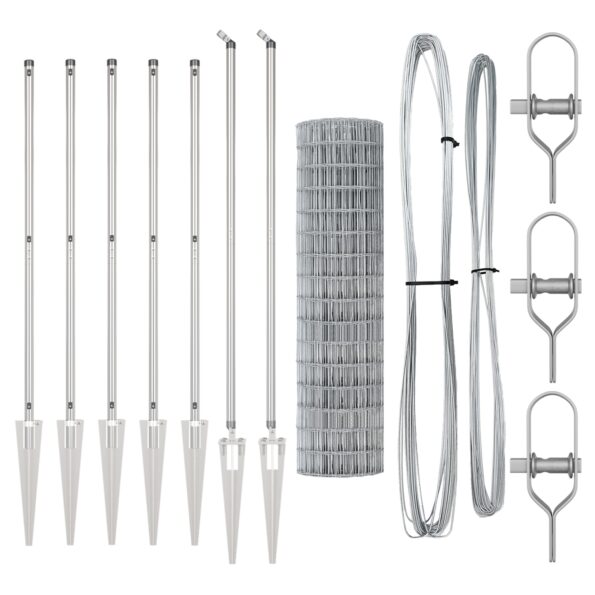 vidaXL Euro plot so 7 špičkovými stĺpikmi 1.2x10 m pozinkovaná oceľ – Obrázok 4