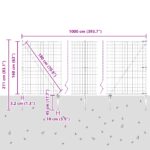 vidaXL Euro plot s 7 hrotmi 1.6x10 m pozinkovaná oceľ – Obrázok 13