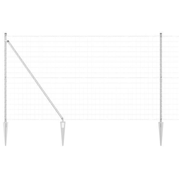 vidaXL Euro plot s 7 hrotmi 1.6x10 m pozinkovaná oceľ – Obrázok 2