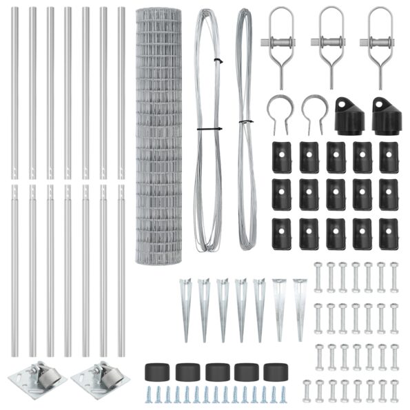 vidaXL Euro plot s 7 hrotmi 1.6x10 m pozinkovaná oceľ – Obrázok 5