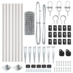 vidaXL Euro plot so 7 špicovými stĺpikmi 0.6x10 m pozinkovanej ocele – Obrázok 6