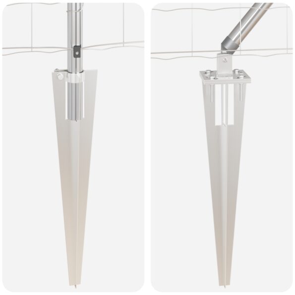 vidaXL Euro plot so 7 špicovými stĺpikmi 0.6x10 m pozinkovanej ocele – Obrázok 9