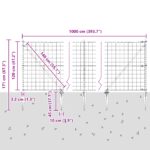 vidaXL Euro plot s 7 hrotmi 1.2x10 m Pozinkovaná oceľ – Obrázok 13