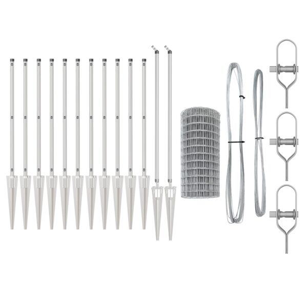 vidaXL Euro plot so 13 kolíkmi 0.8x25 m Pozinkovaná oceľ – Obrázok 5