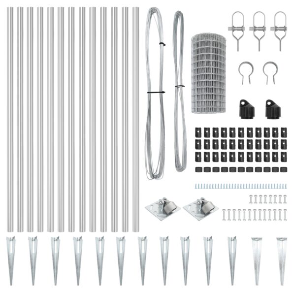 vidaXL Euro plot so 13 kolíkmi 0.8x25 m Pozinkovaná oceľ – Obrázok 6
