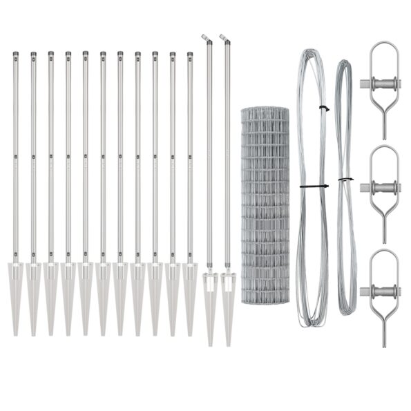 vidaXL Euro plot s 13 hrotmi 1.2x25 m Pozinkovaná oceľ – Obrázok 4
