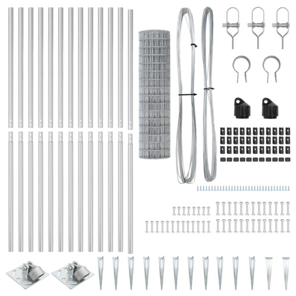vidaXL Euro plot s 13 hrotmi 1.2x25 m Pozinkovaná oceľ – Obrázok 5