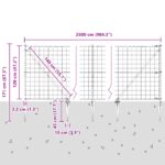 vidaXL Euro Plot so 13 špicatými stĺpmi 1.2x25 m Pozinkovaná oceľ – Obrázok 13