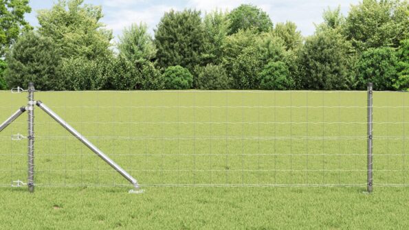 3350785_1.jpg vidaXL Euro Oplotenie s 13 Spike Stĺpikmi 0,6x50 m Pozinkovaná Oceľ – Obrázok 1