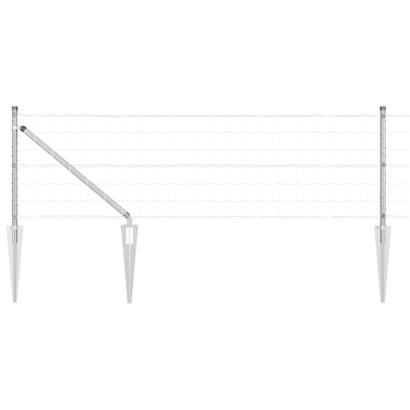 3350785_2.jpg vidaXL Euro Oplotenie s 13 Spike Stĺpikmi 0,6x50 m Pozinkovaná Oceľ – Obrázok 2