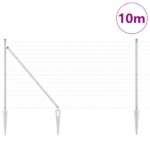 vidaXL Euro oplôtok so 7 špicatými stĺpmi 1x10 m Pozinkovaná oceľ – Obrázok 3