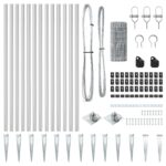 vidaXL Euro oplôtok so 7 špicatými stĺpmi 1x10 m Pozinkovaná oceľ – Obrázok 5