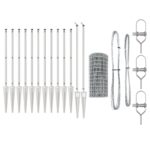 vidaXL Euro plot s 13 špicatými stĺpikmi 0.4x25 m Pozinkovaná oceľ – Obrázok 5