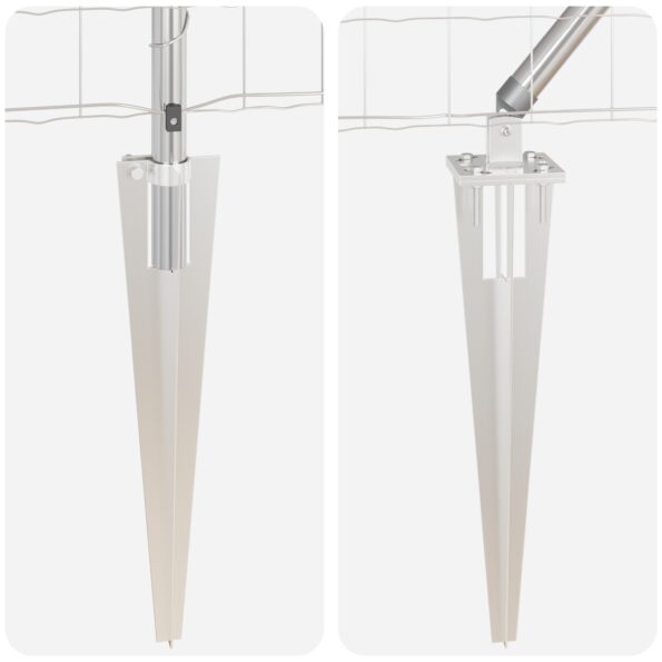 vidaXL Euro plot s 13 špicatými stĺpikmi 0.4x25 m Pozinkovaná oceľ – Obrázok 9