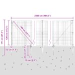 VidaXL Euro plot s 13 špicatými stĺpikmi 1.2x25 m pozinkovaná oceľ – Obrázok 13