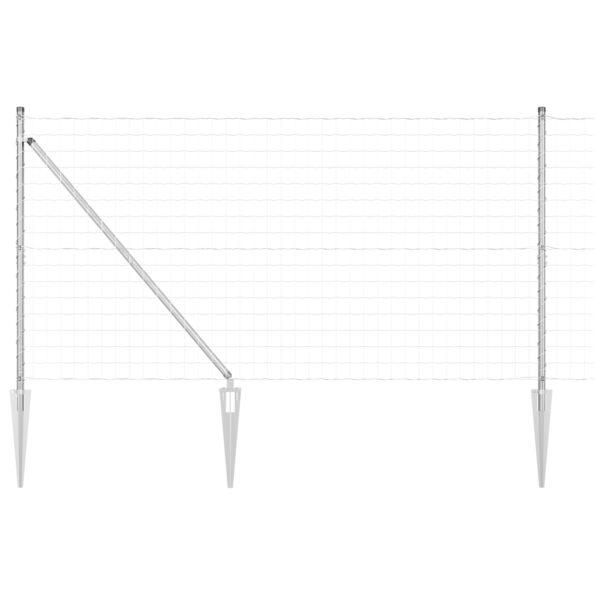VidaXL Euro plot s 13 špicatými stĺpikmi 1.2x25 m pozinkovaná oceľ – Obrázok 2