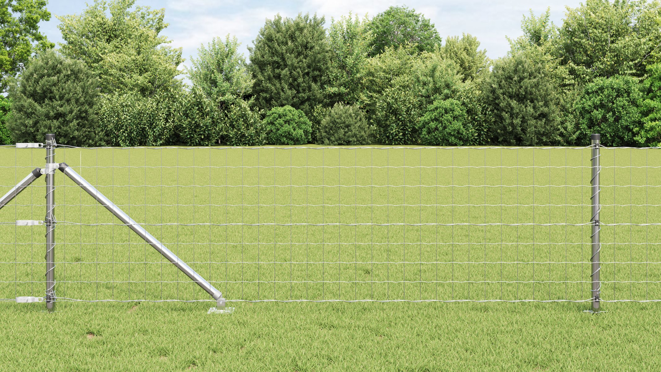 3350800_1.jpg vidaXL Euro plot s 13 spike posts 0.6x50 m pozinkovaná oceľ – Obrázok 1