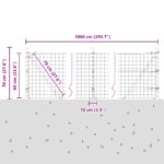 vidaXL Euro Oplotenie s 7 Flanged Posts 0.6x10 m Pozinkovaná Oceľ – Obrázok 13