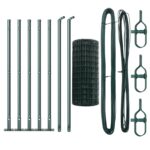 vidaXL Euro Oplotenie s 7 Flanged Posts 0.6x10 m Pozinkovaná Oceľ – Obrázok 4