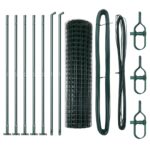 vidaXL Euro plot so 7 stĺpikmi s prírubou 0.8x10 m pozinkovaná oceľ – Obrázok 4