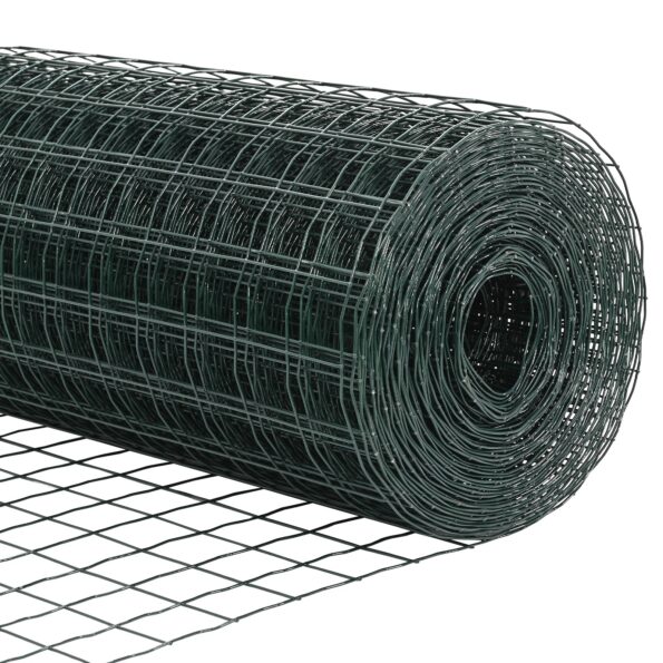 vidaXL Plot s podperou Zelená 1,4 x 10 m Ocel a PVC – Obrázok 10