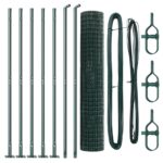 vidaXL Plot s podperou Zelená 1,4 x 10 m Ocel a PVC – Obrázok 4