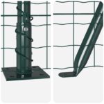 vidaXL Plot s podperou Zelená 1,4 x 10 m Ocel a PVC – Obrázok 8