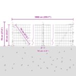 vidaXL Euro plot s 7 plochými stĺpikmi 0.6x10 m pozinkovaná oceľ – Obrázok 13
