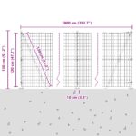 vidaXL Euro oplotenie s 7 flansovými stĺpmi 1.2x10 m pozinkovaná oceľ – Obrázok 13