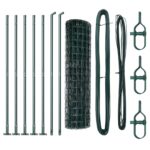 vidaXL Euro oplotenie s 7 flansovými stĺpmi 1.2x10 m pozinkovaná oceľ – Obrázok 4