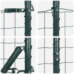 vidaXL Euro plot s 7 fláhnými stĺpikmi 1.4x10 m pozinkovaná oceľ – Obrázok 7