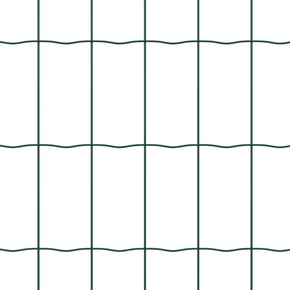 vidaXL vitaXL Euro plot s 7 prírubovými stĺpikmi 0.4x10 m galvanizovaná oceľ – Obrázok 9