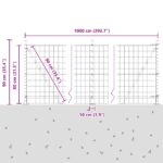 vidaXL Euro oplotenie so 7 príchytkami 0.8x10 m z pozinkovanej ocele – Obrázok 13