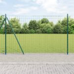 vidaXL Euro plot s 7 pružinovými stĺpmi 1.6x10 m z pozinkovanej ocele