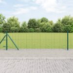 vidaXL Euro plot s 7 podpernými stĺpmi 0.4x10 m pozinkovaná oceľ